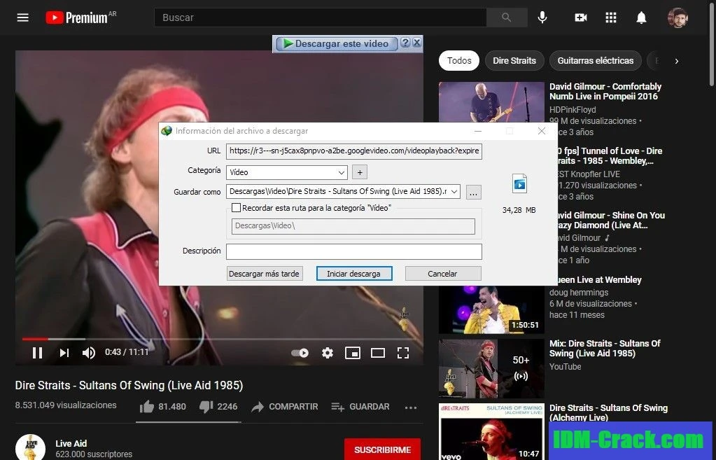 Download Video From Youtube Using IDM Crack